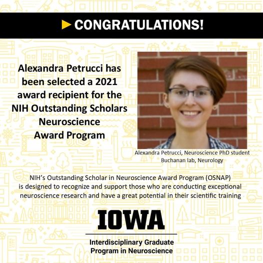 20210505 Alex Petrucci NIH outstanding scholar