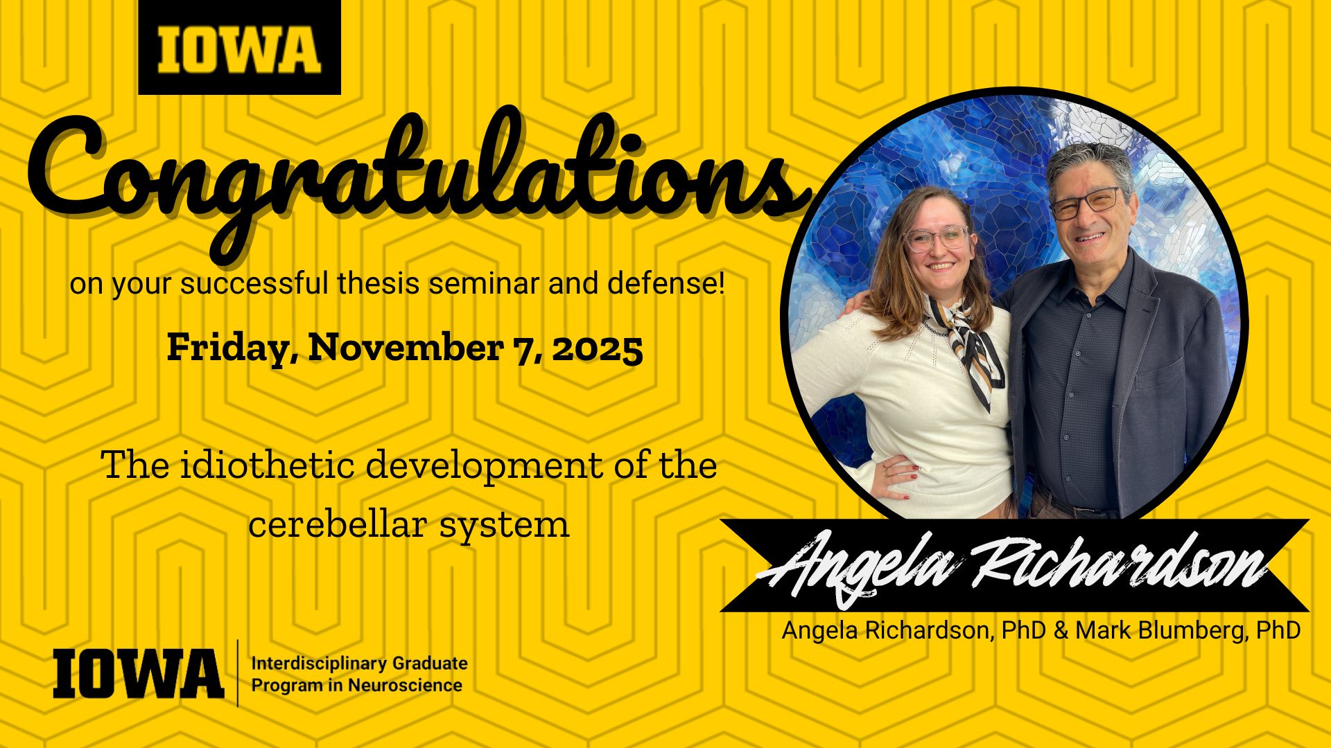 Angela Richardson Thesis Congrats