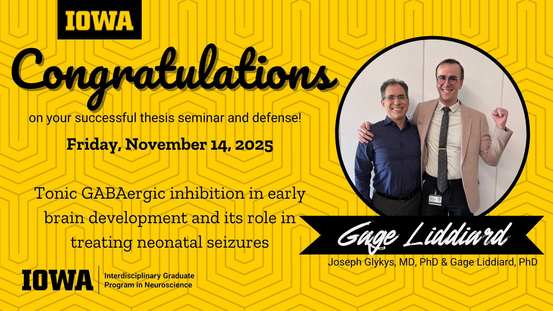 Gage Liddiard Thesis Congrats