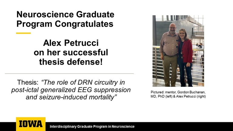 Alex Petrucci Congrats Slide
