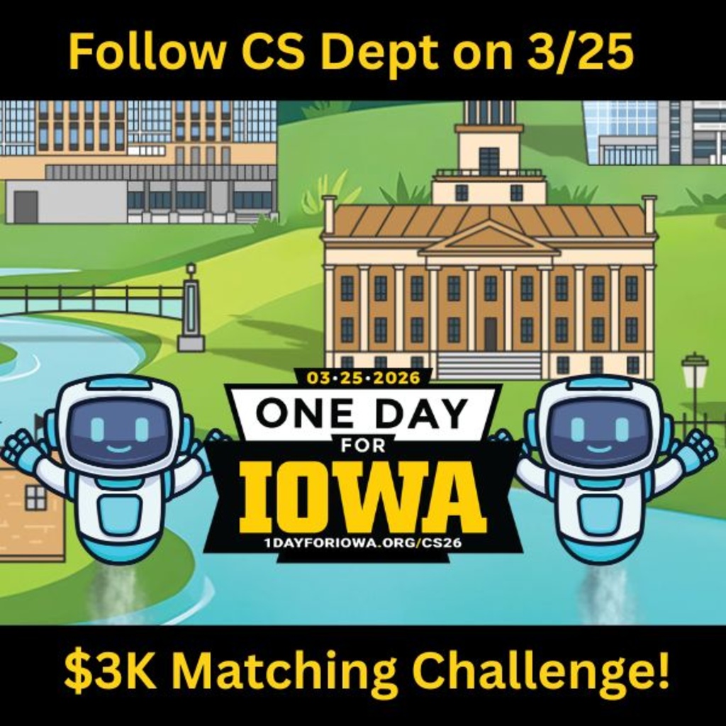Follow CS on #1DayforIowa - Help Us Meet our $3K Matching Challenge! promotional image