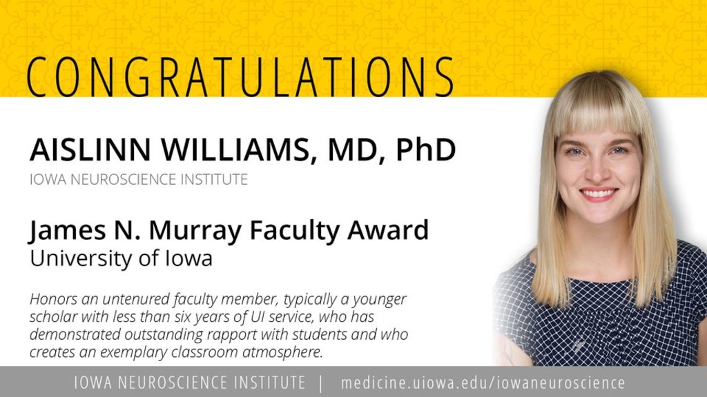 20231101Aislinn Williams James N Murray Faculty Award