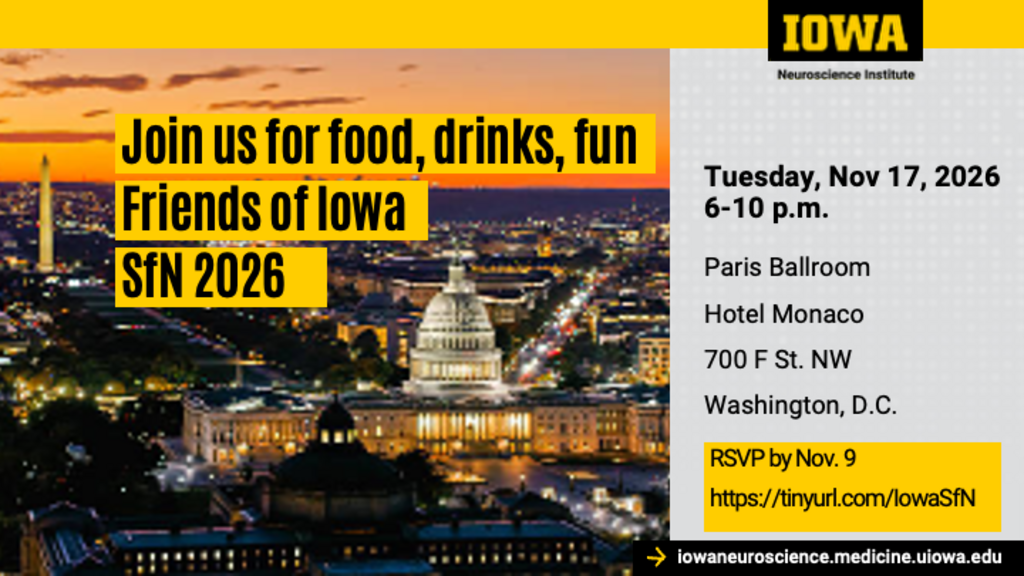 Friends of Iowa Neuroscience Social @ SfN promotional image